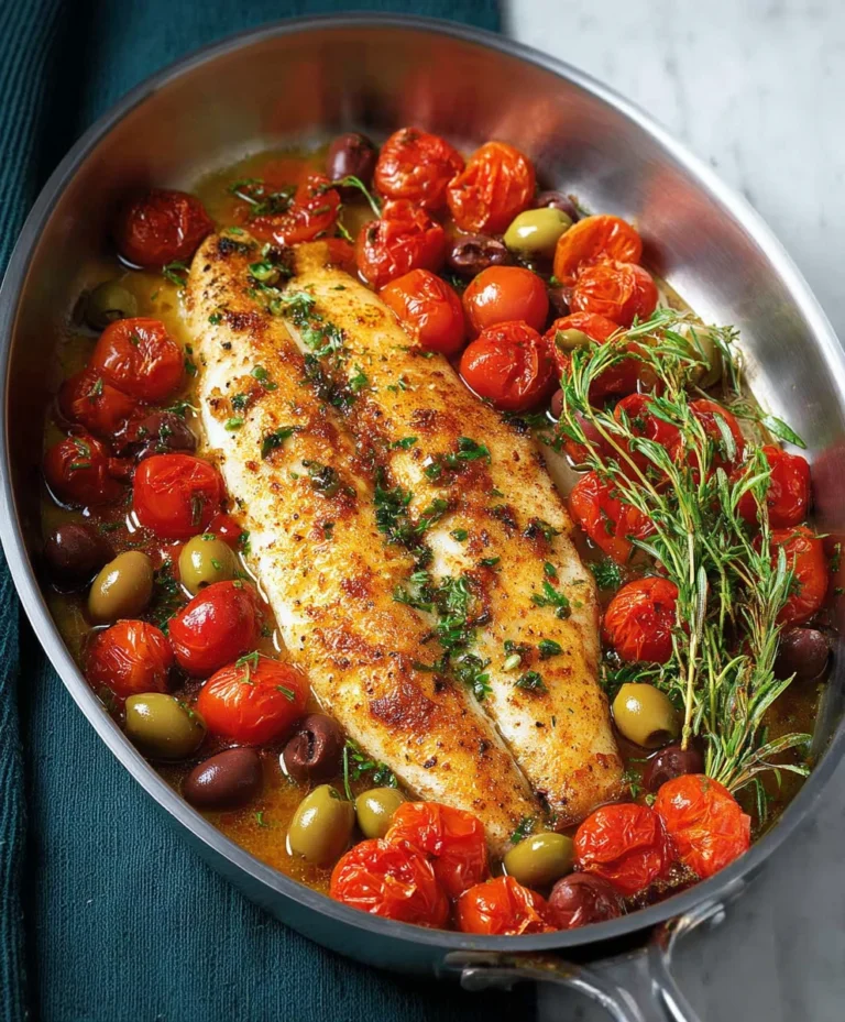 Easy Baked Fish Cherry Tomato Olive Recipe