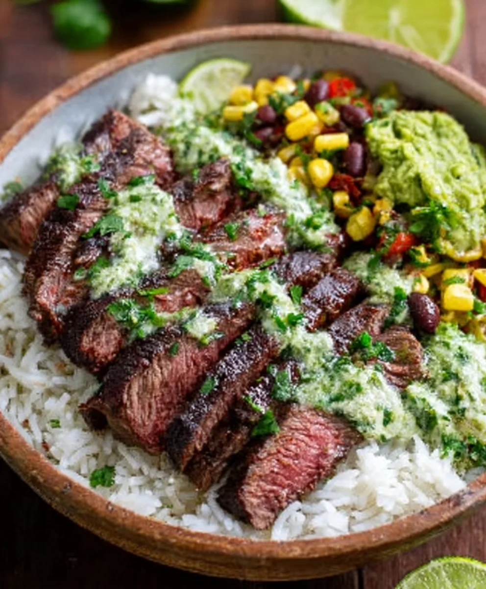 Cilantro Lime Beef Steak Bowls - Easy Flavorful Meal