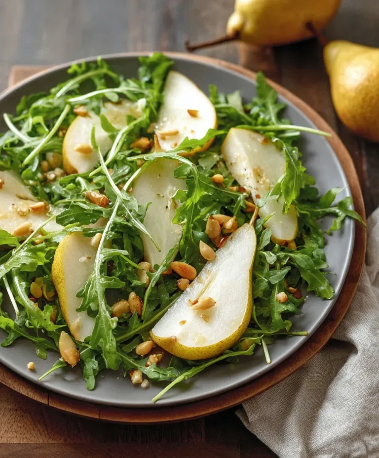 Pear Arugula Salad Honey Vinaigrette – Fresh & Easy