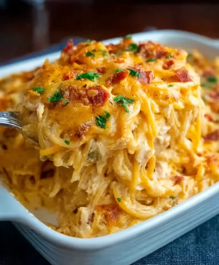 Spicy Cheesy Chicken Spaghetti Casserole Recipe