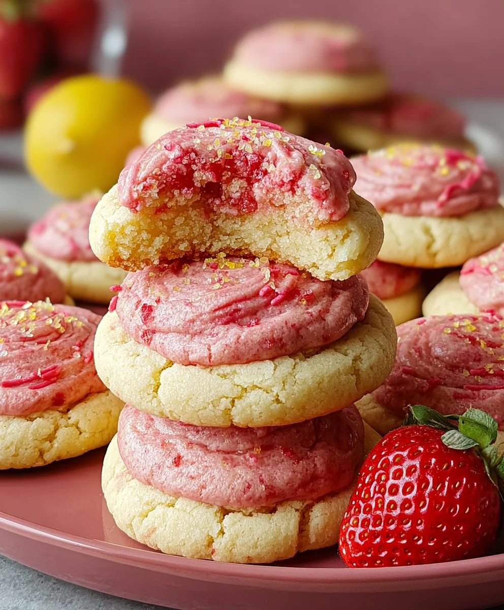 Strawberry Lemonade Cookies - Fresh & Zesty Treat