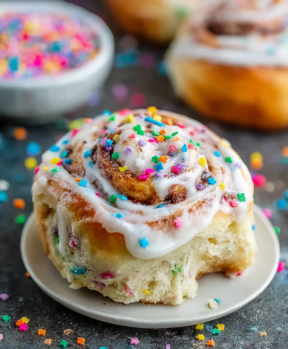 Funfetti Cinnamon Rolls-Festive Sweet Breakfast Treat