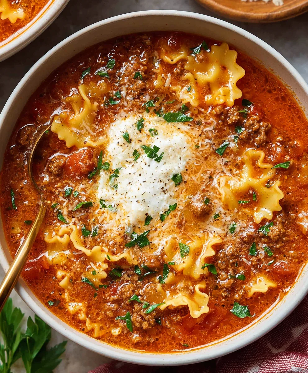 Easy Lasagna Soup Recipe-Hearty One-Pot Meal
