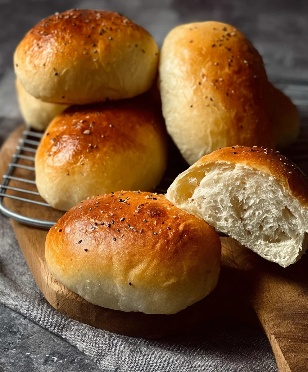 Easy No Knead Sandwich Rolls-2 Hours