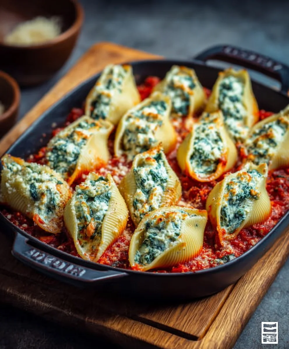 Spinach Ricotta Stuffed Shells- Easy & Delicious Dinner