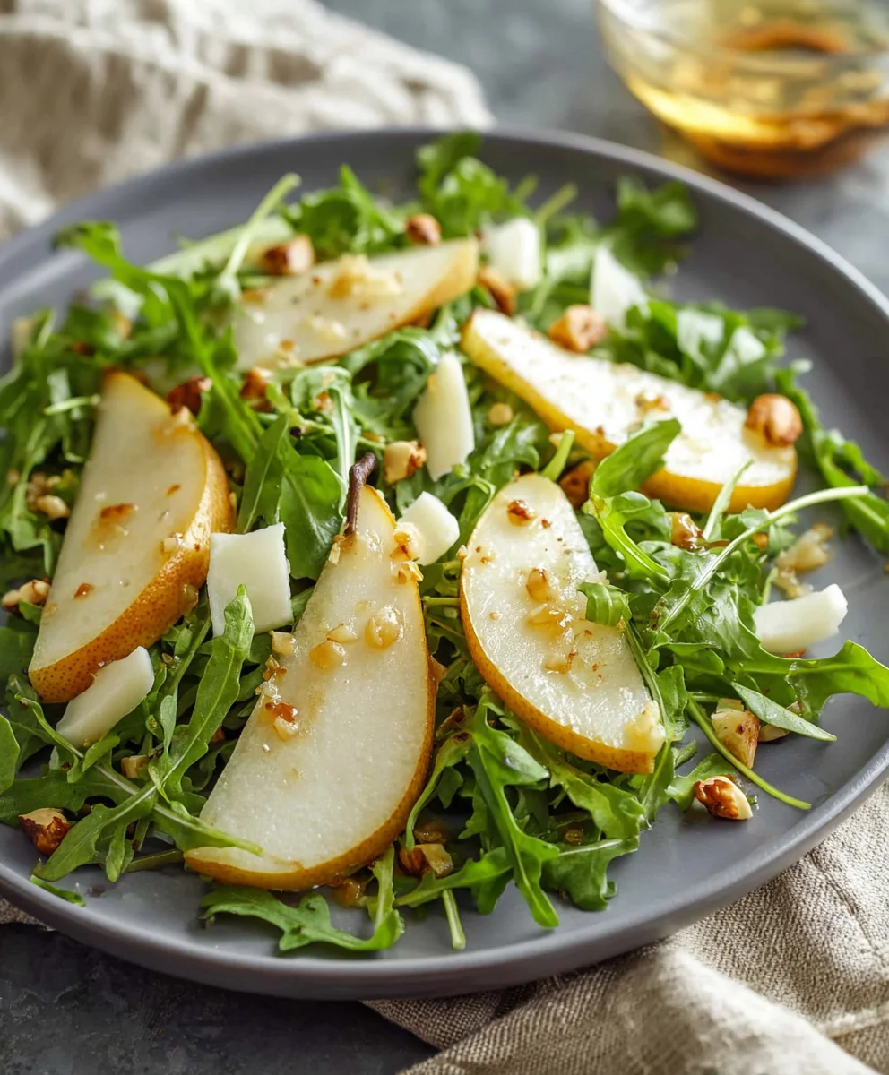 Pear Arugula Salad Honey Vinaigrette - Fresh & Easy