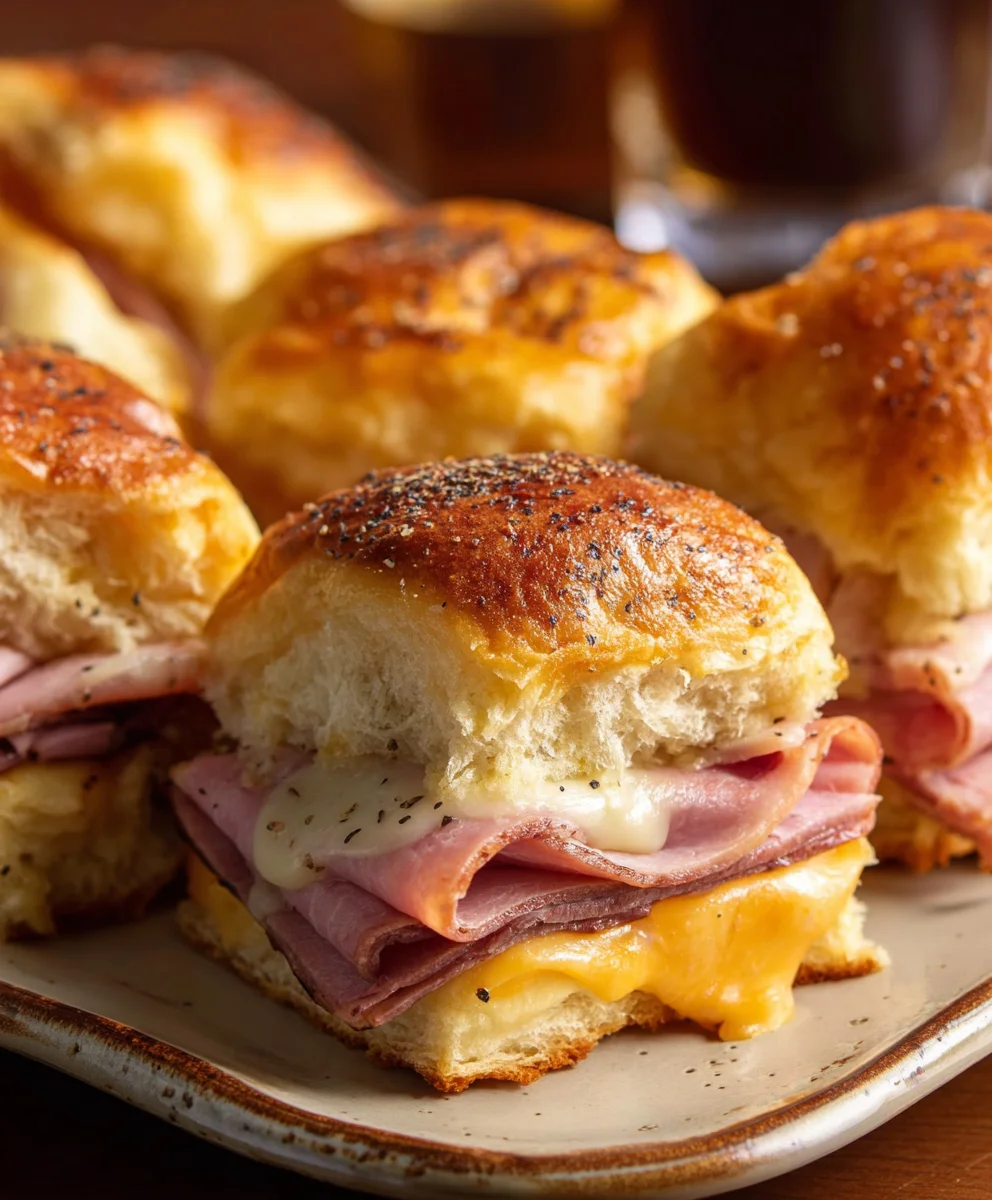 Beef Beef Ham Cheese Sliders Easy Baked Recipe