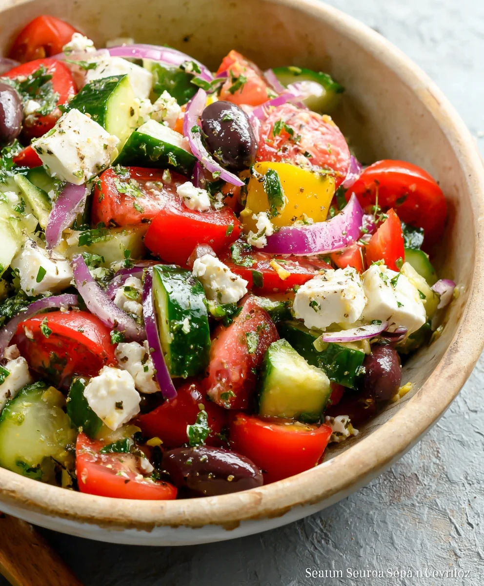 Easy Greek Salad - Fresh Mediterranean Flavors