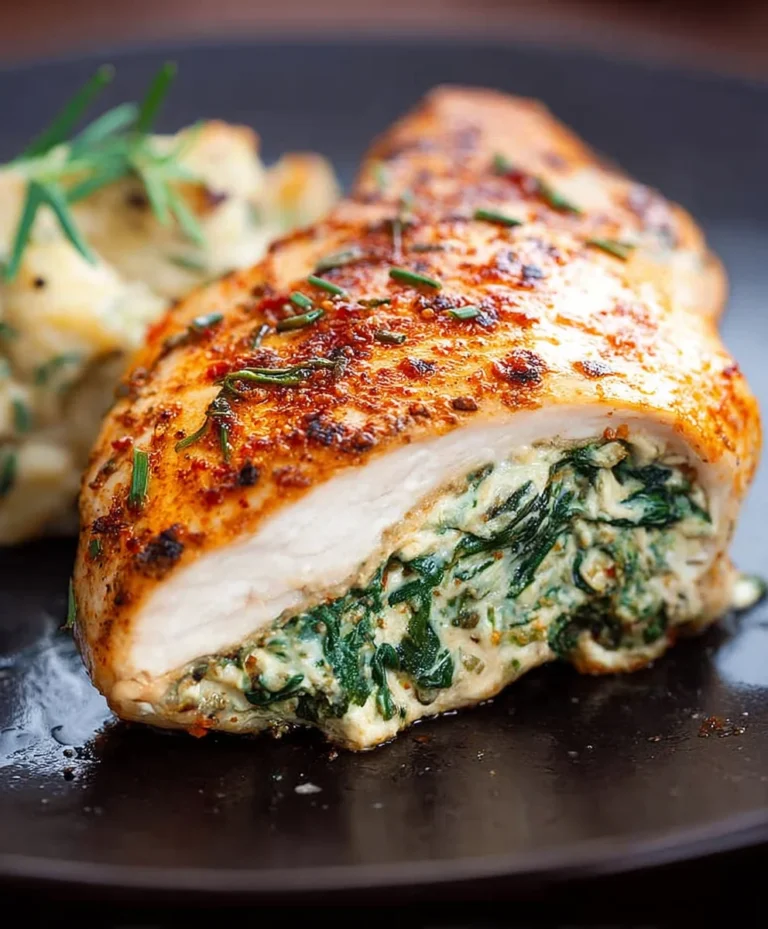 Easy Spinach Stuffed Chicken Breast Recipe