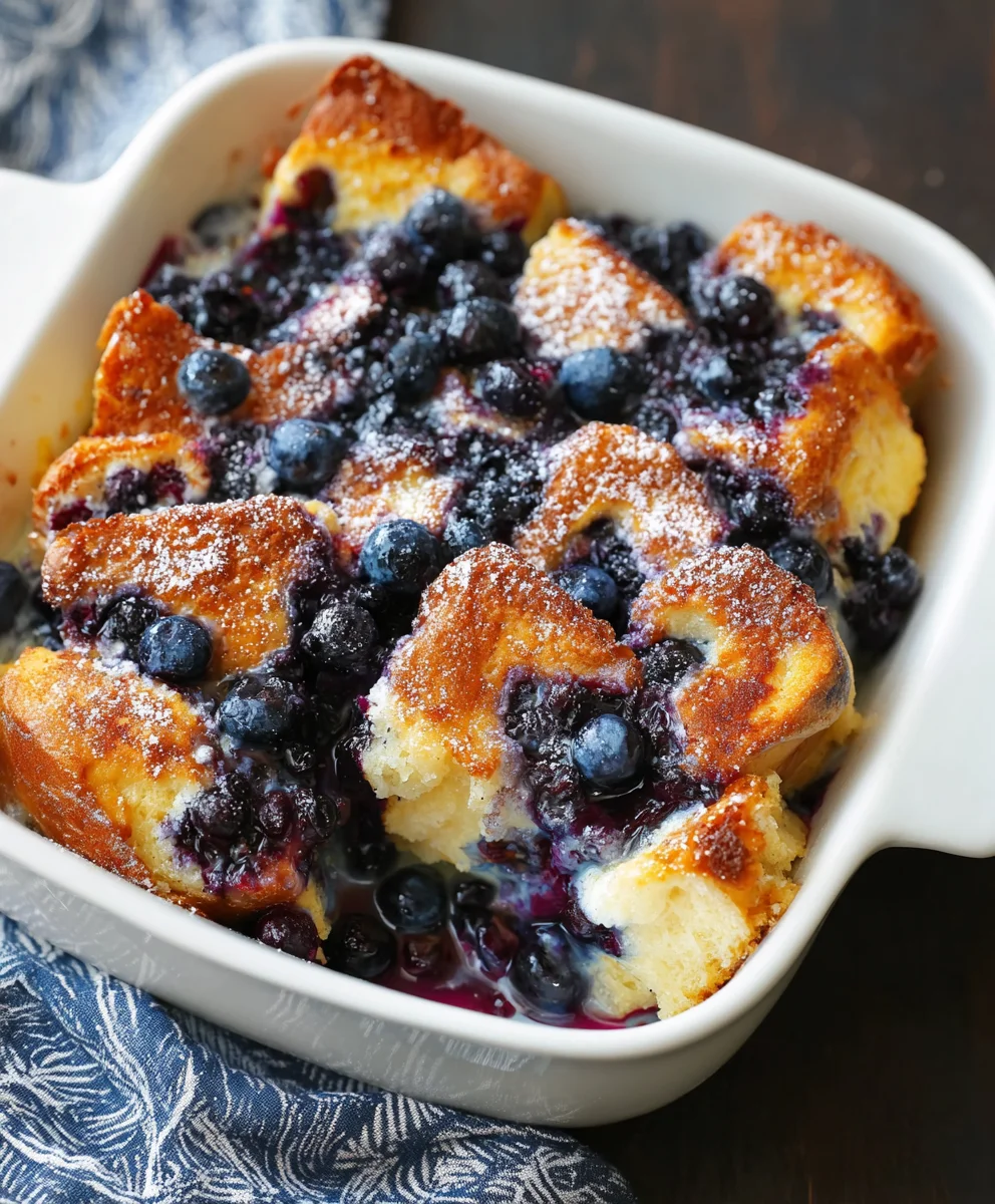 Easy Overnight Blueberry French Toast Casserole Recipe