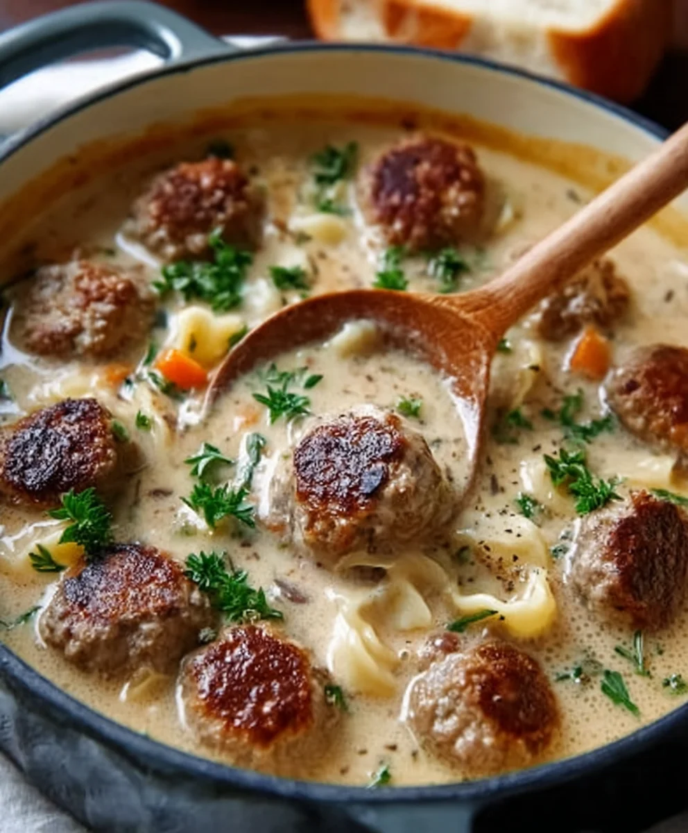 Cozy Swedish Meatball Soup - Easy Beef Flavor