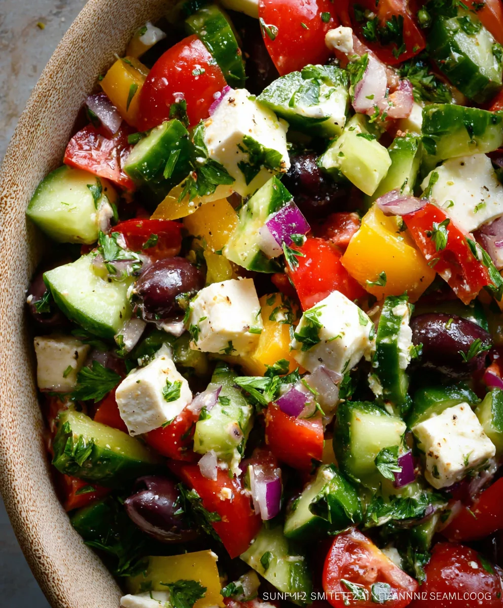 Easy Greek Salad - Fresh Mediterranean Flavors