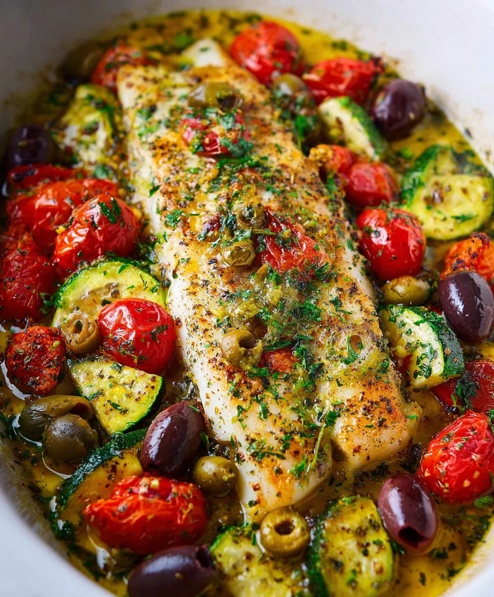 Easy Mediterranean Baked Fish Recipe - Quick & Healthy