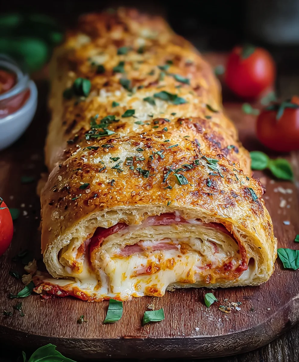 Easy Homemade Stromboli Recipe - Delicious Beef & Cheese Roll