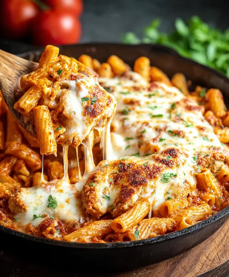 Easy One-Pan Chicken Parmesan Pasta Recipe