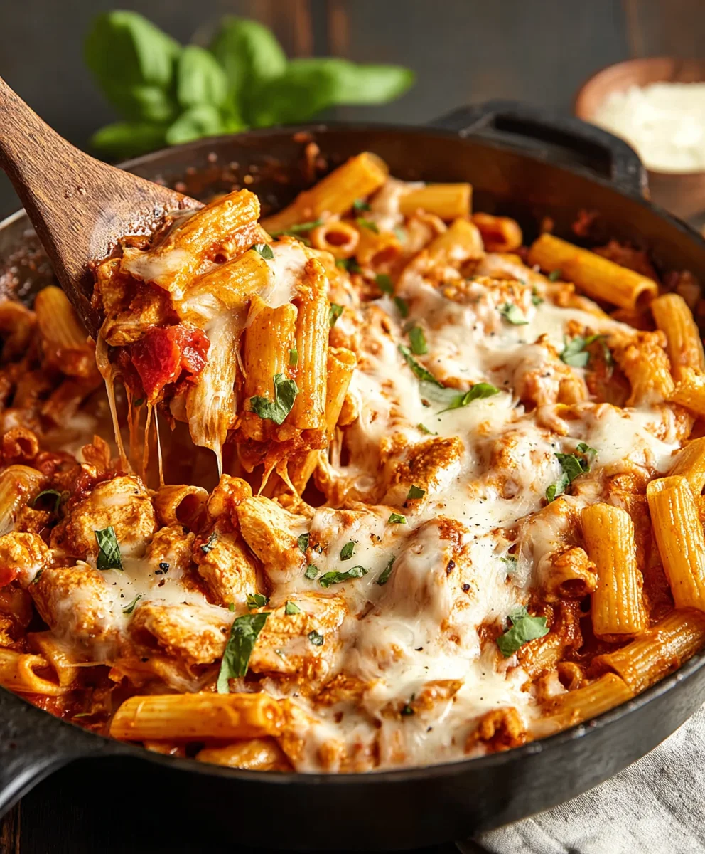 Easy One-Pan Chicken Parmesan Pasta Recipe