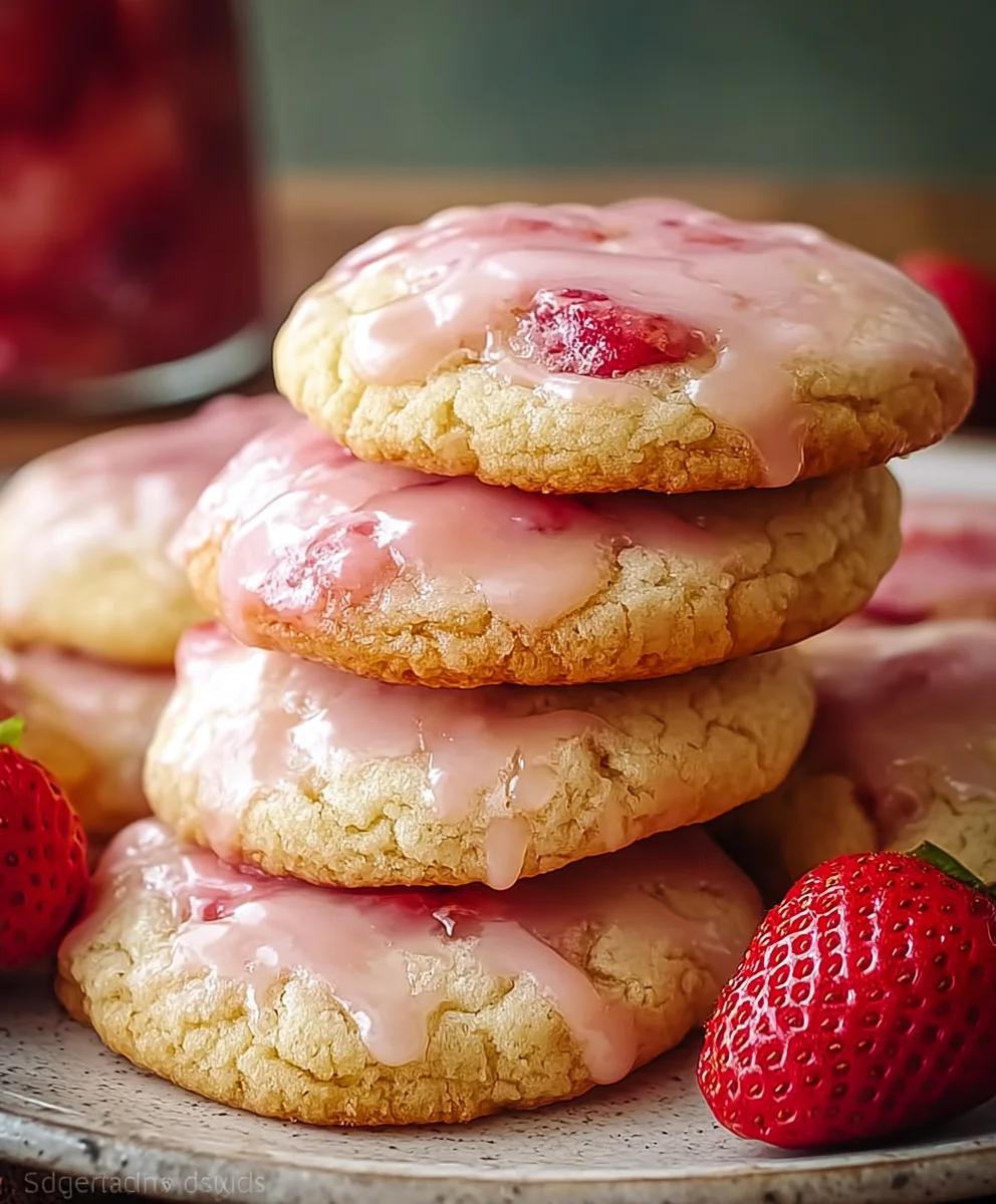 Strawberry Glaze Cookies - Easy & Delicious Recipe