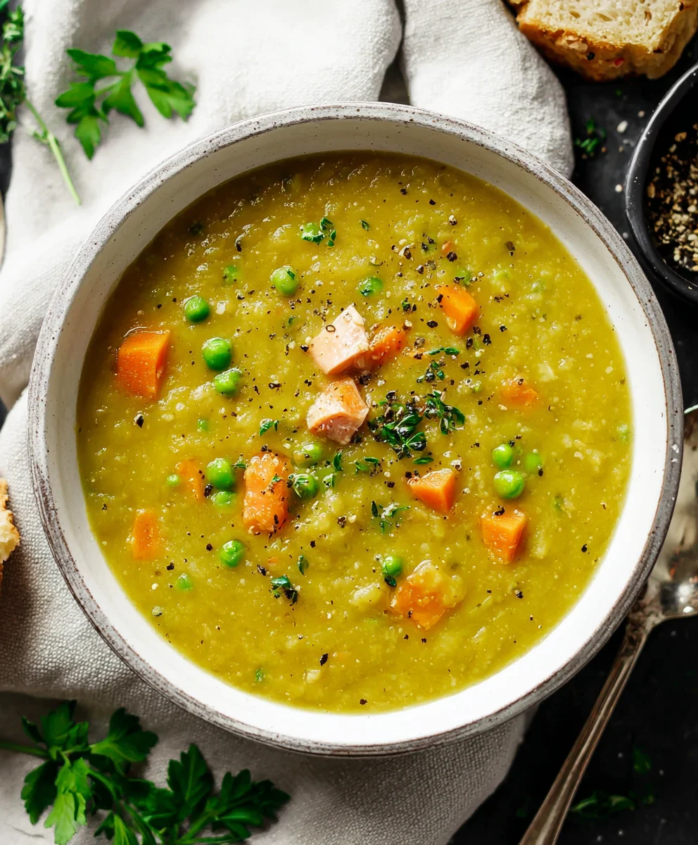Classic Split Pea Soup - Hearty Beef & Veggie Recipe