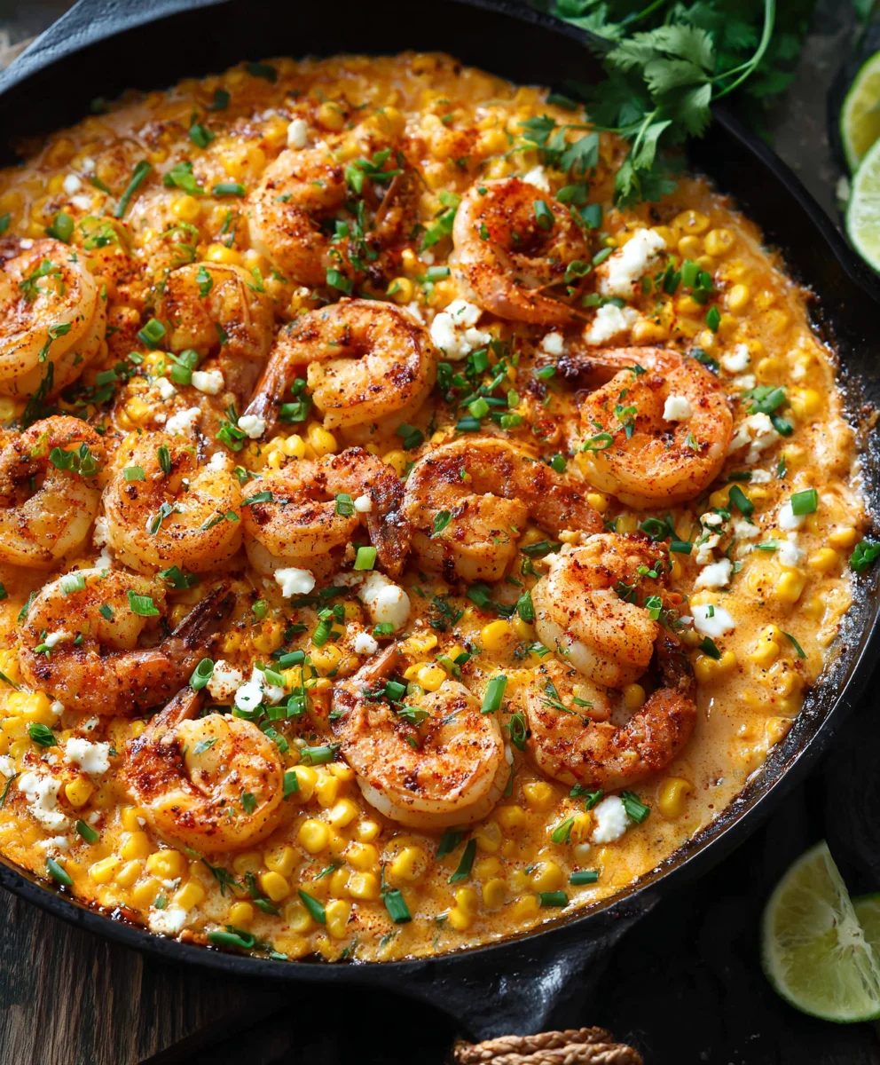 Easy One-Pan Shrimp Creamed Corn Dinner