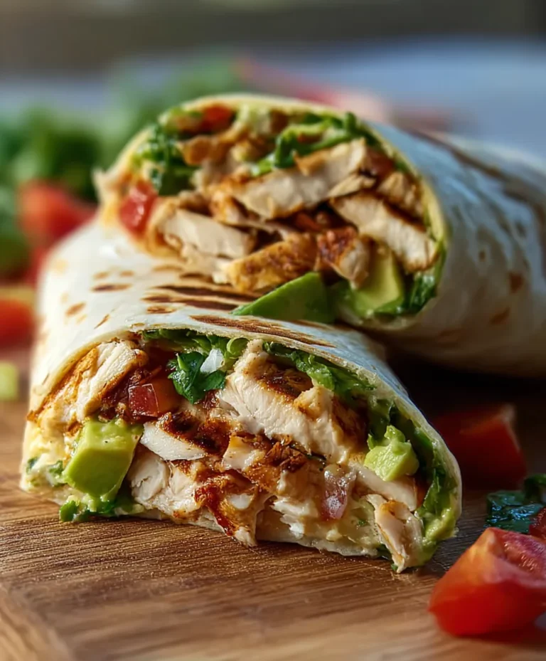 Easy Chicken Avocado Wrap Recipe- Quick Healthy Lunch