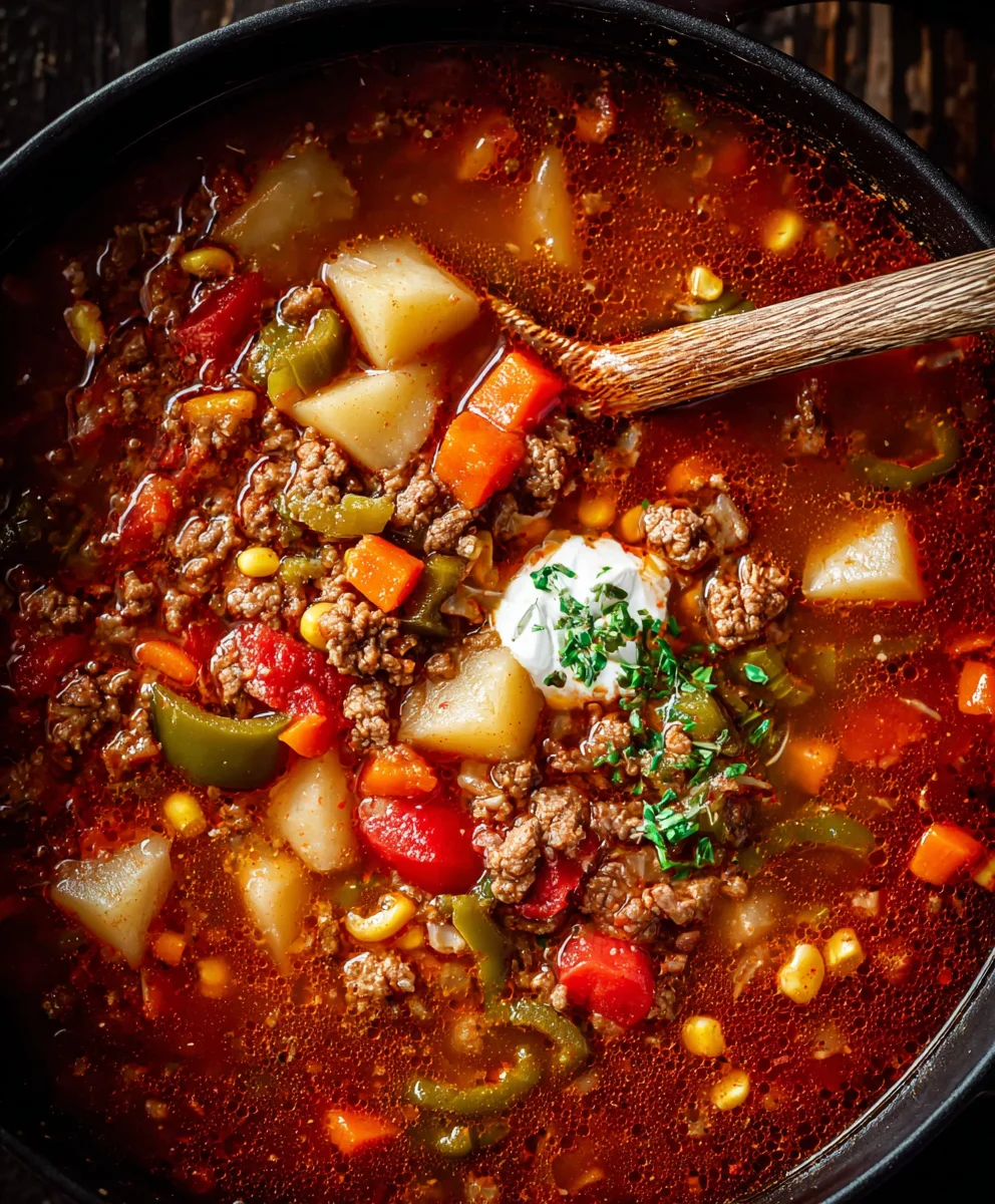 Hearty Cowboy Soup Recipe- Delicious Beef & Bean Stew