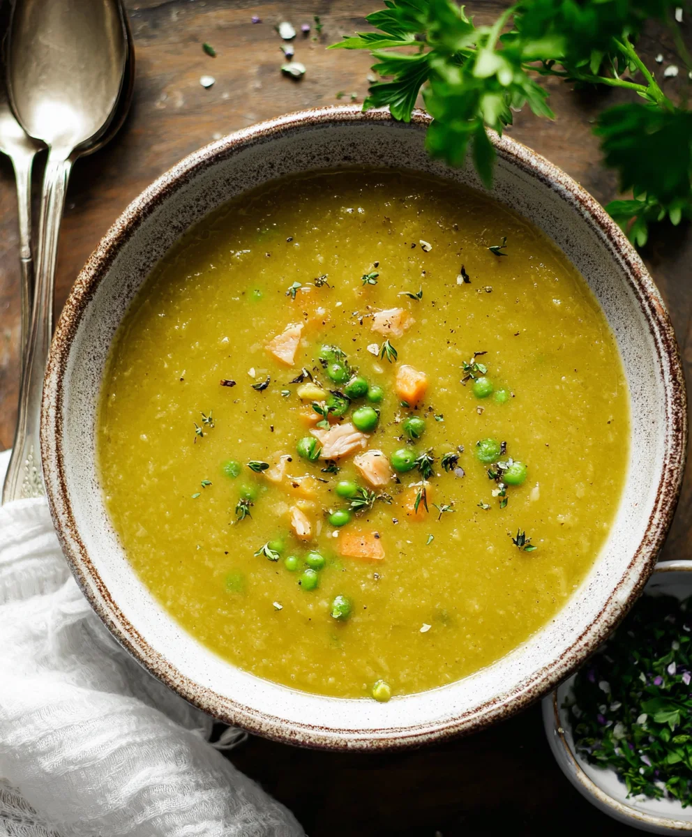 Classic Split Pea Soup - Hearty Beef & Veggie Recipe