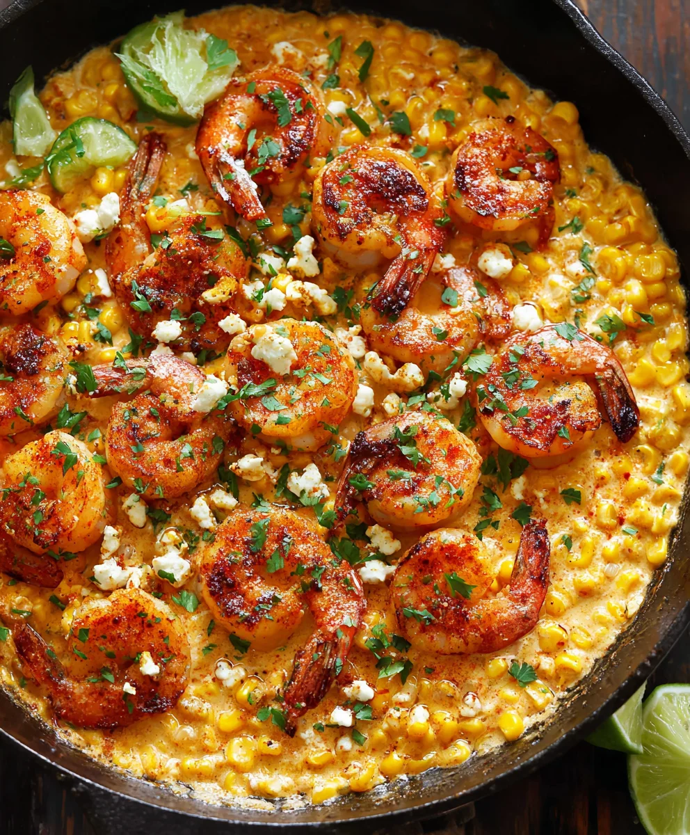 Easy One-Pan Shrimp Creamed Corn Dinner