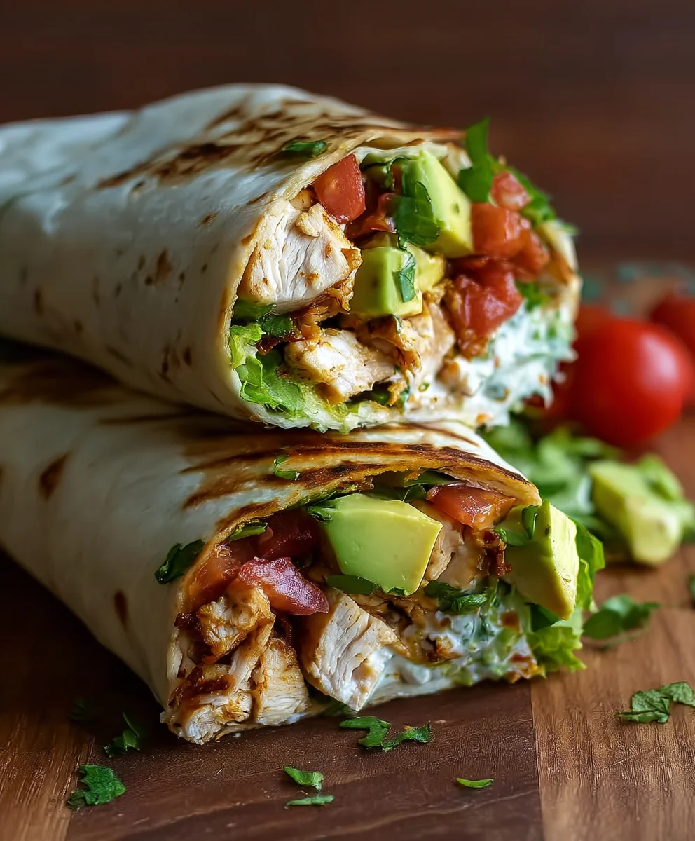 Easy Chicken Avocado Wrap Recipe- Quick Healthy Lunch