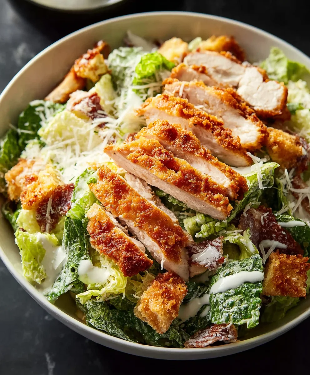 Extra Crispy Chicken Caesar Salad-The Ultimate Recipe