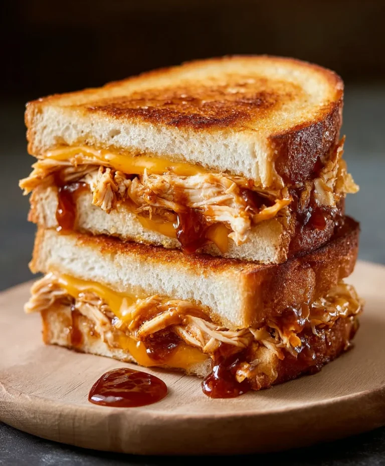 Smoky BBQ Chicken Grilled Cheese Recipe – Easy & Delicious