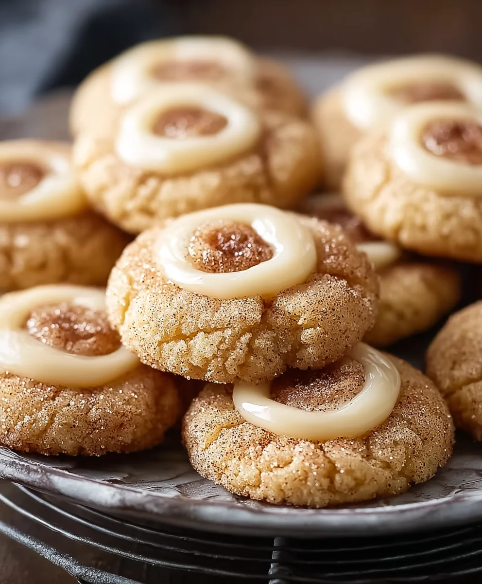 Eggnog Snickerdoodle Thumbprint Cookies Recipe