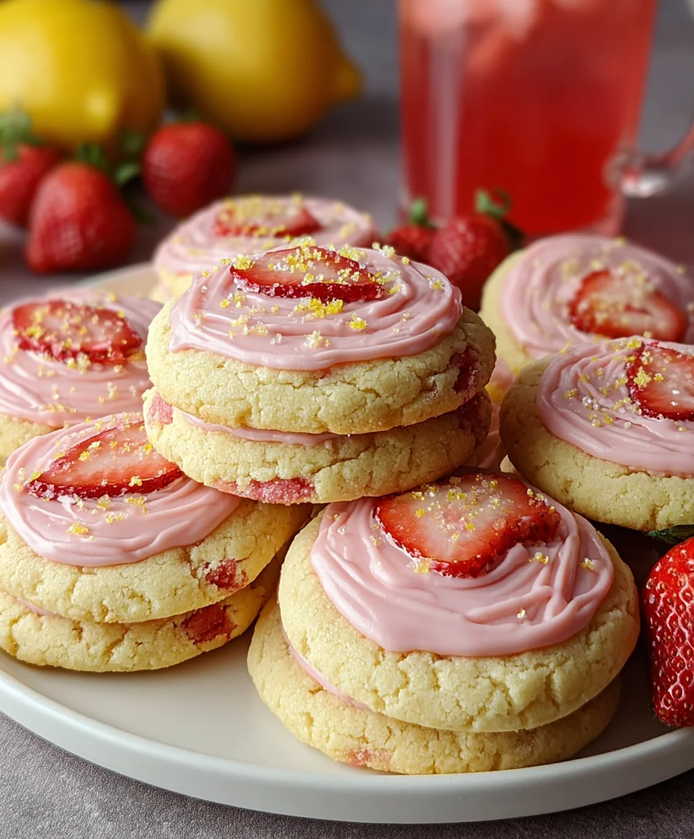 Strawberry Lemonade Cookies - Fresh & Zesty Treat