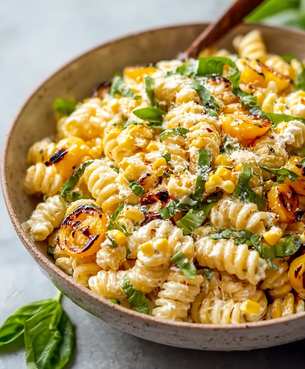 Creamy Street Corn Pasta Salad Recipe