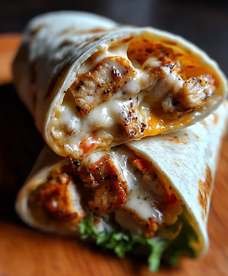 Cheesy Garlic Chicken Wraps – Easy & Delicious Dinner