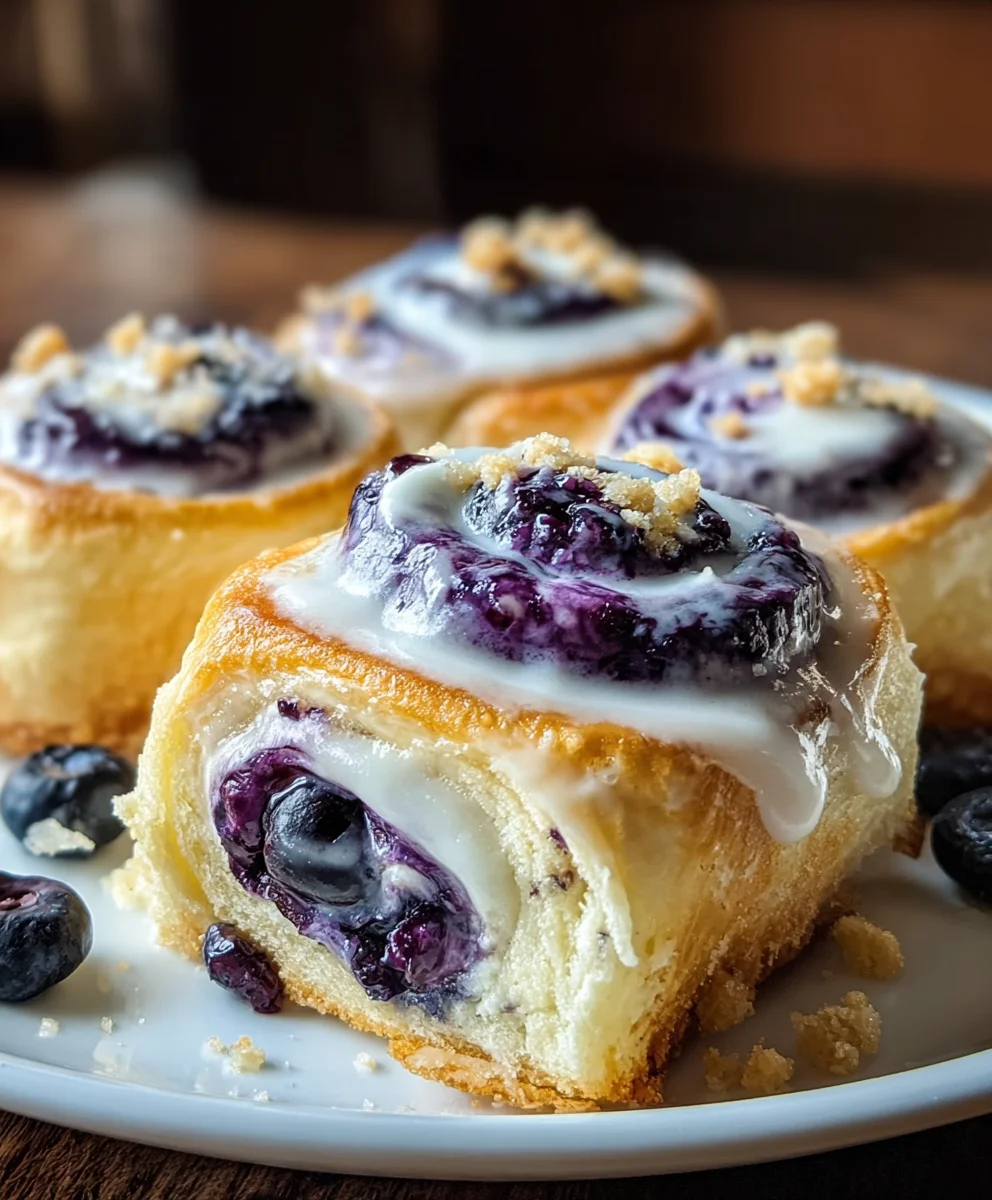 Blueberry Cheesecake Rolls-Easy Dessert Recipe