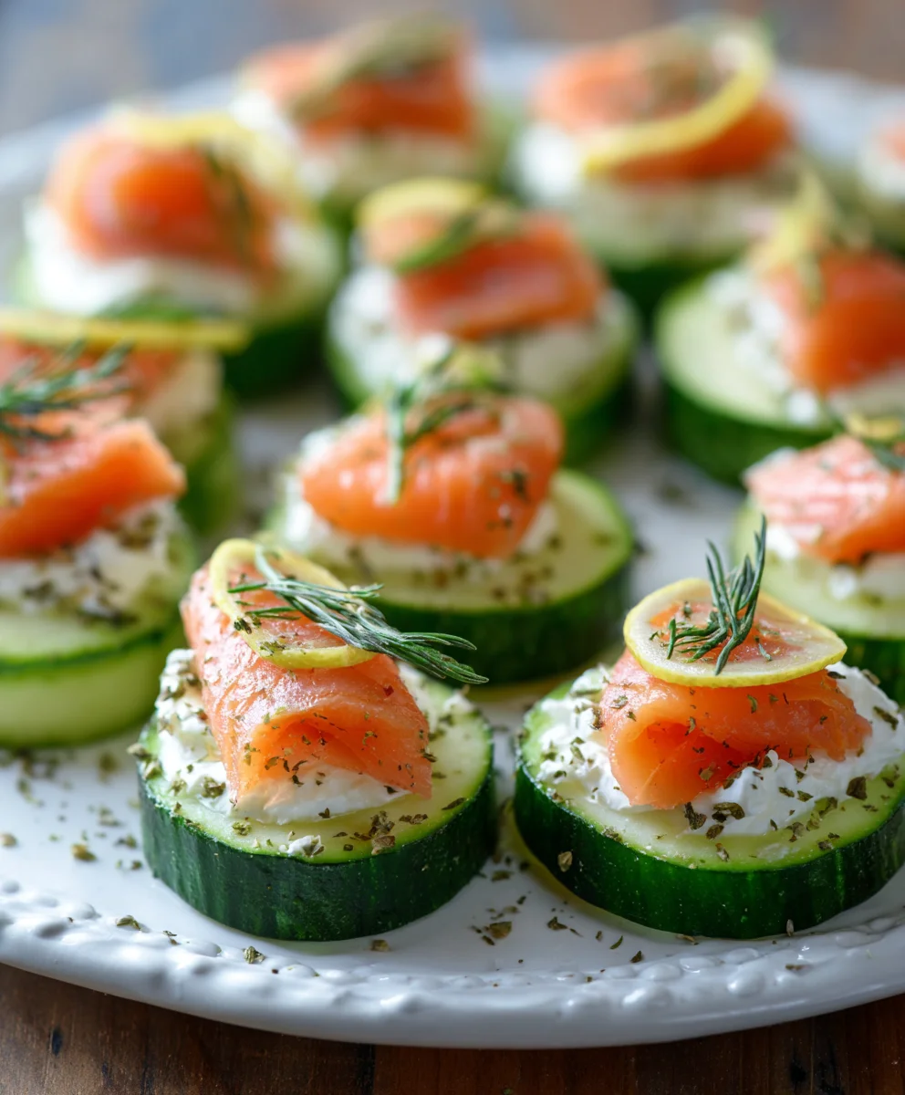Cucumber Smoked Salmon Bites - Easy Appetizer