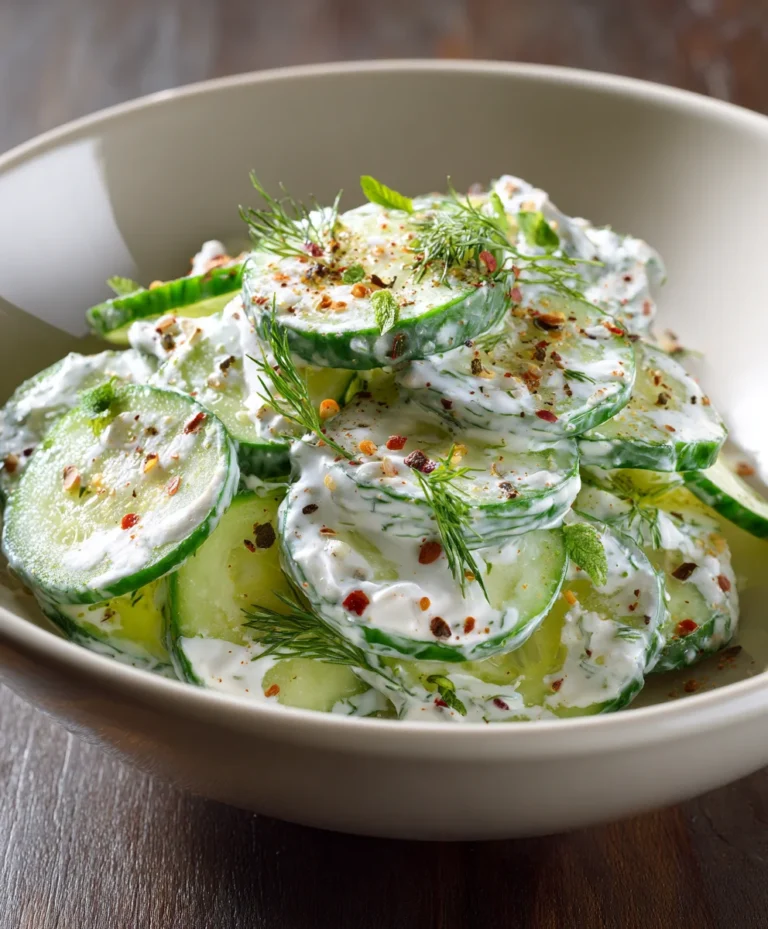 Creamy Cucumber Salad- Easy & Delicious Recipe