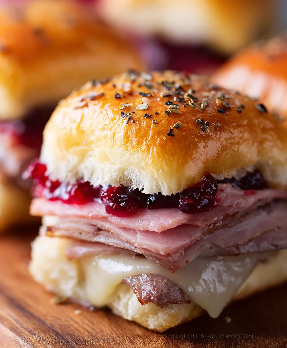 Beef Beef Ham Cranberry Sliders- Flavorful Bites