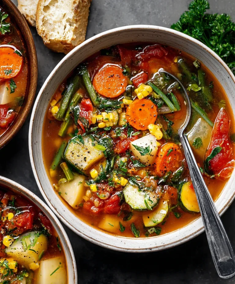 Easy Vegetable Soup Recipe-Hearty & Healthy