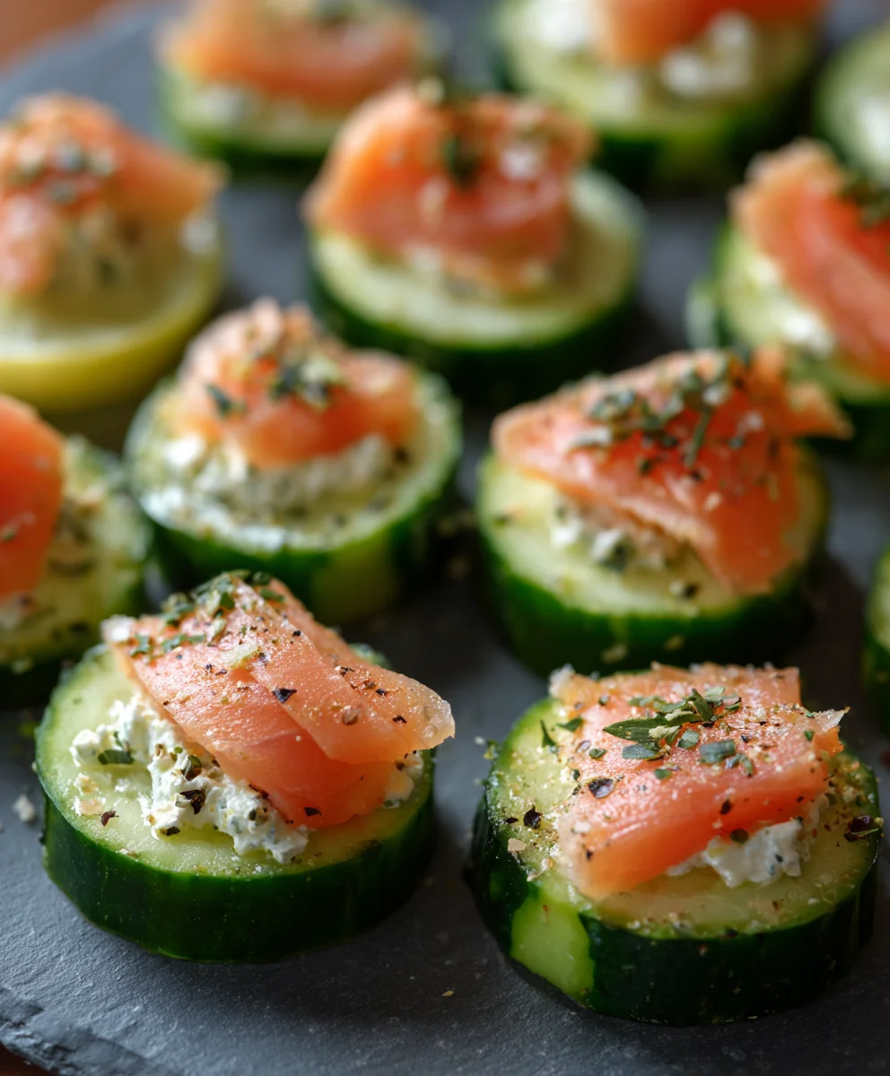 Cucumber Smoked Salmon Bites - Easy Appetizer