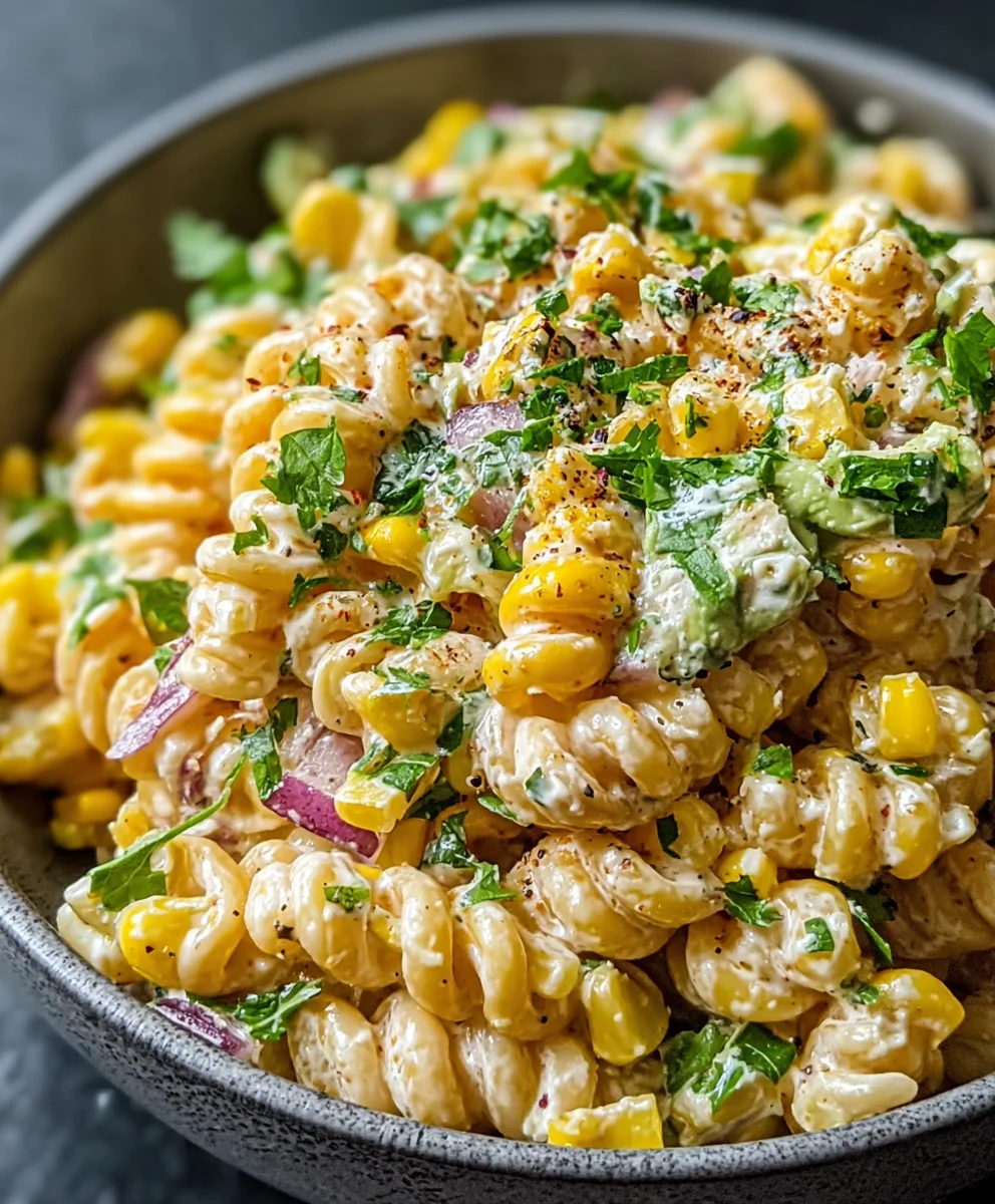 Mexican Street Corn Pasta Salad - Easy Recipe