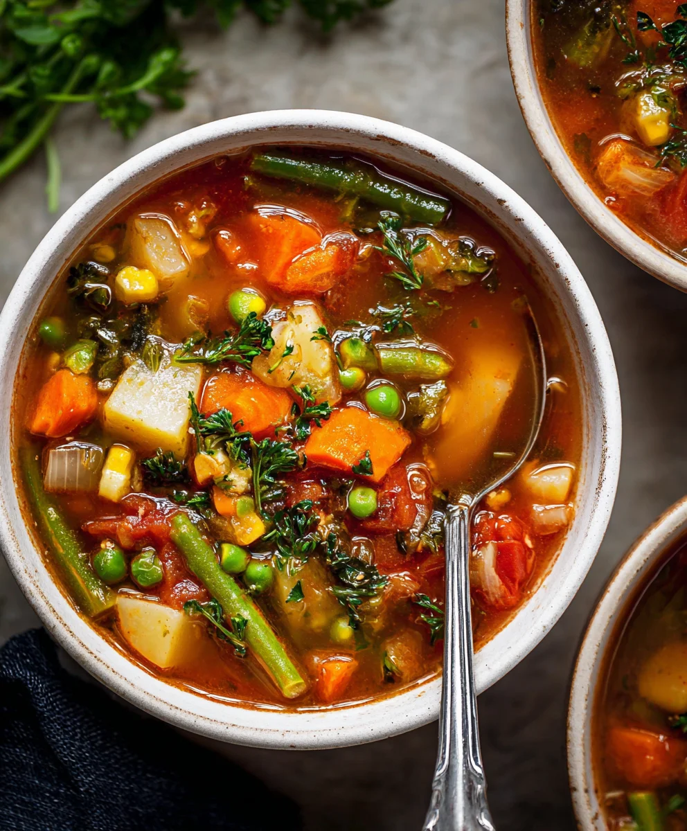 Easy Vegetable Soup Recipe-Hearty & Healthy