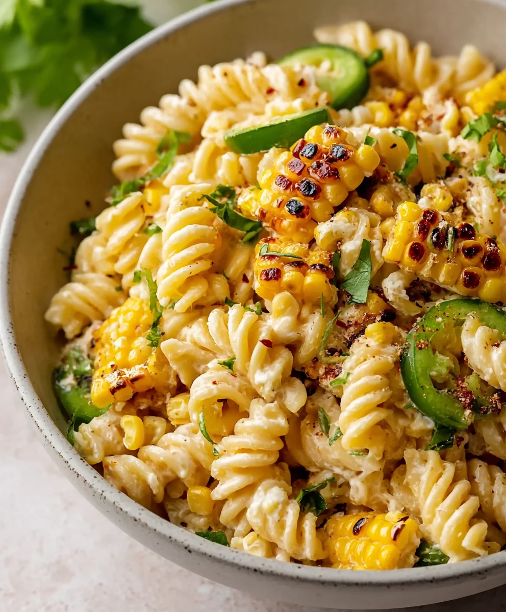 Creamy Street Corn Pasta Salad Recipe