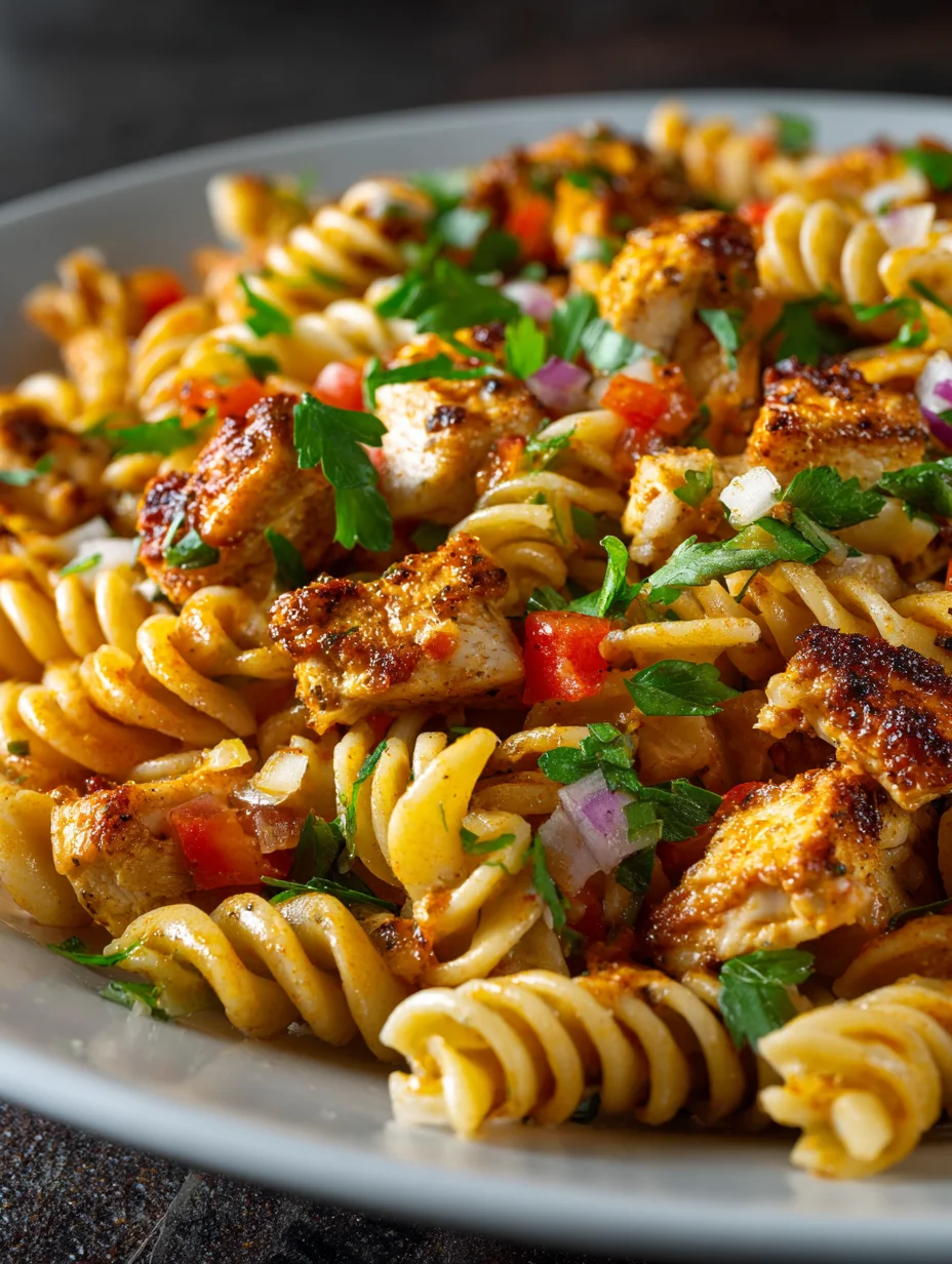 Easy BBQ Chicken Pasta Salad Recipe-Summer Favorite