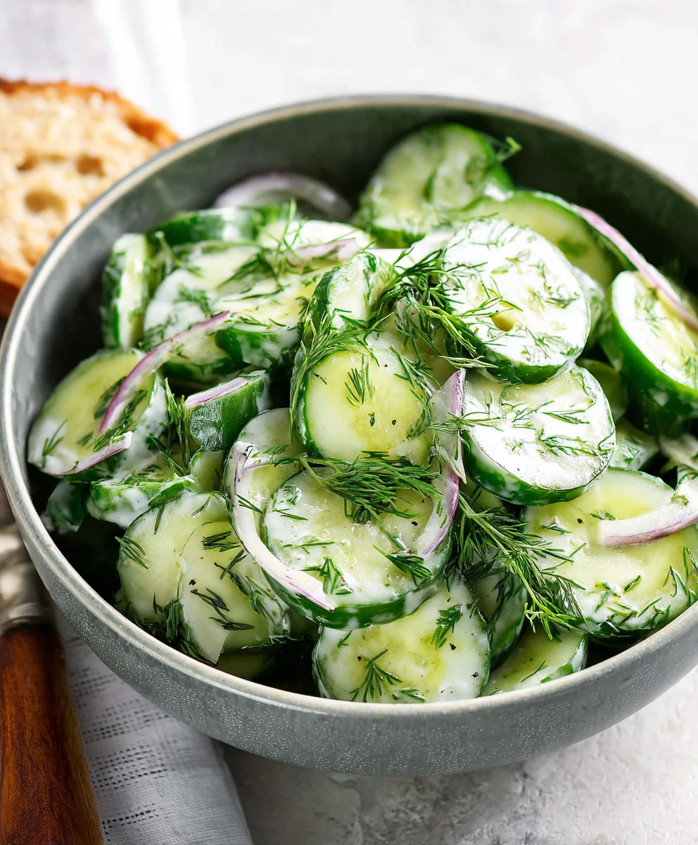 Refreshing Cucumber Dill Salad - Easy & Delicious