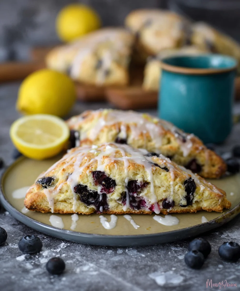 Sourdough Discard Blueberry Lemon Scones - Easy Recipe