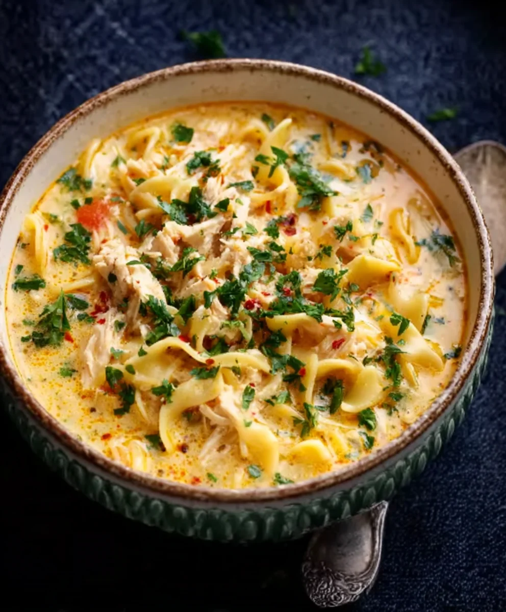 Crack Chicken Noodle Soup- Easy Hearty Meal