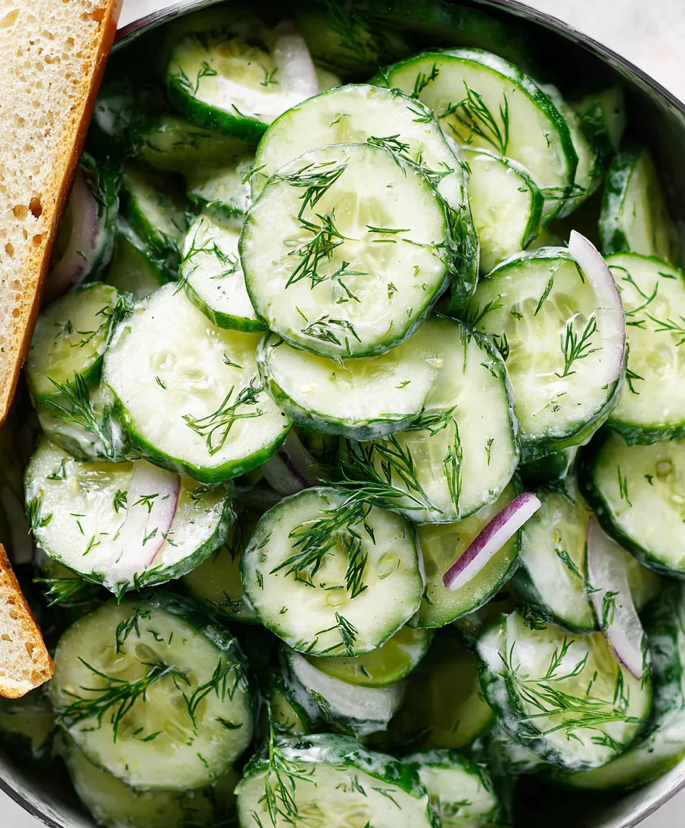 Refreshing Cucumber Dill Salad - Easy & Delicious