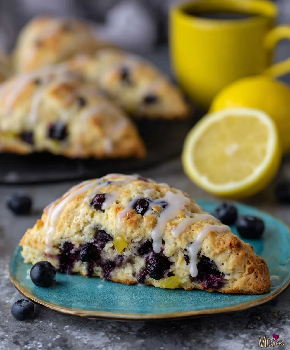 Sourdough Discard Blueberry Lemon Scones - Easy Recipe