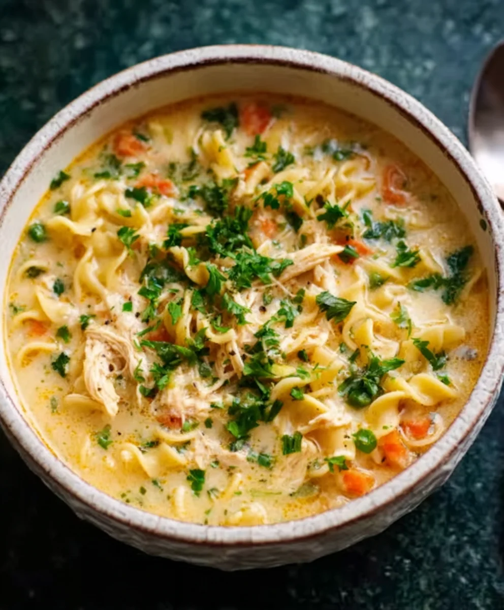 Crack Chicken Noodle Soup- Easy Hearty Meal
